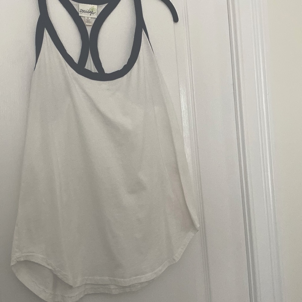 Anthropologie blue and white tank top